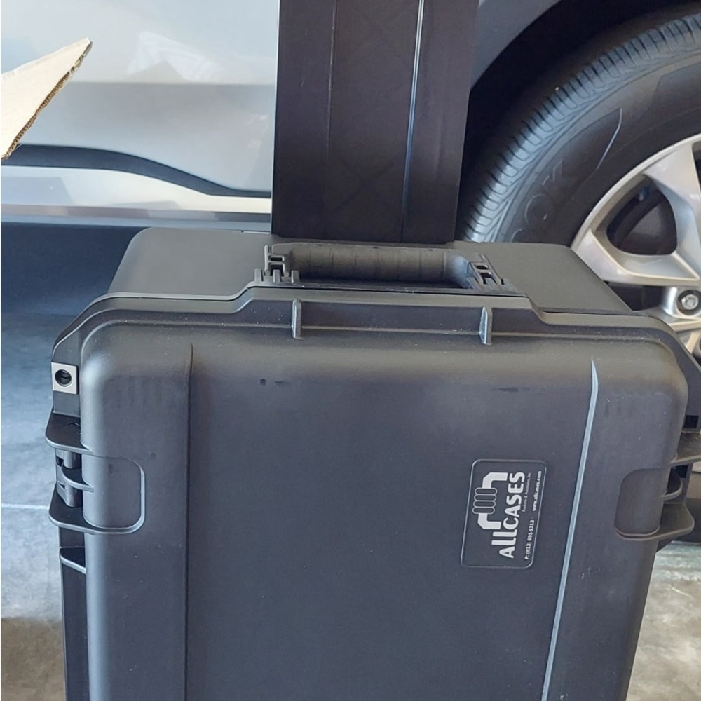 Black transit case with foam insert (NEW)